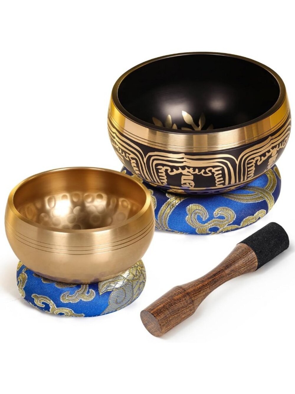 2-Pack Meditation Singing Bowls Set for Relaxation & Sound Healing